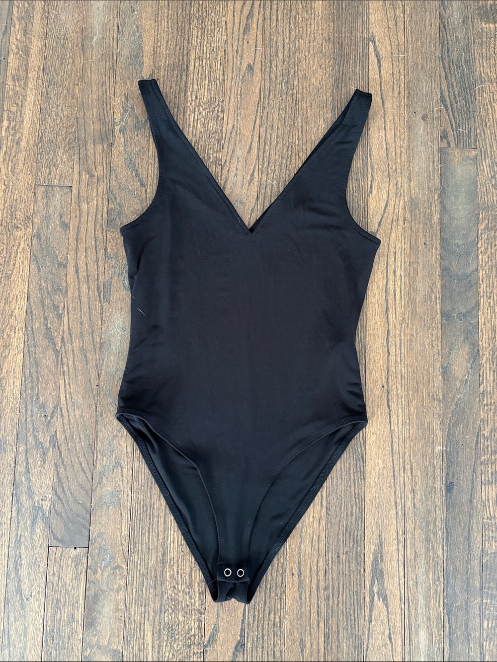 Black V-Neck Kids One Piece Bodysuit